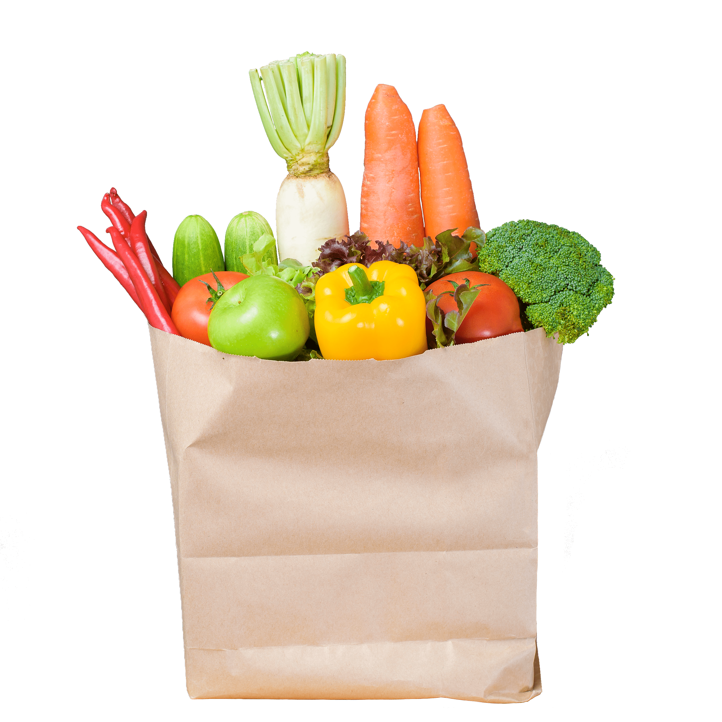 Embalsantos saco papel com fundo fruta